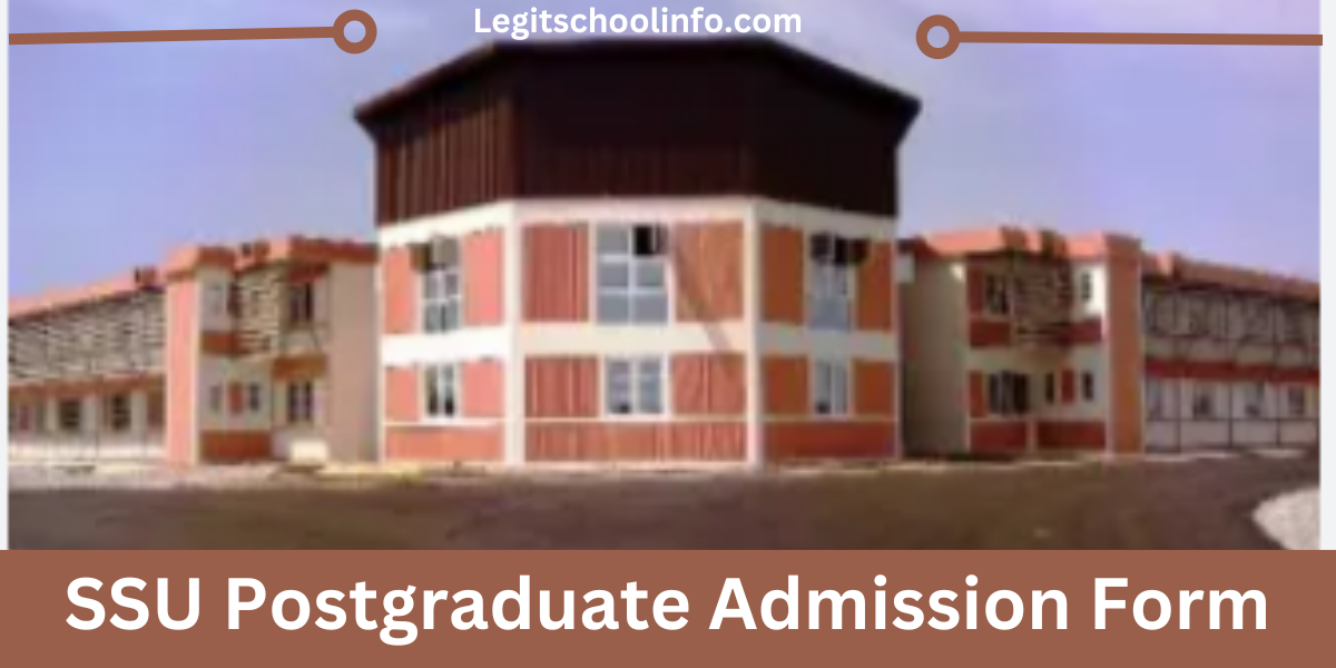 SSU Postgraduate Admission Form 